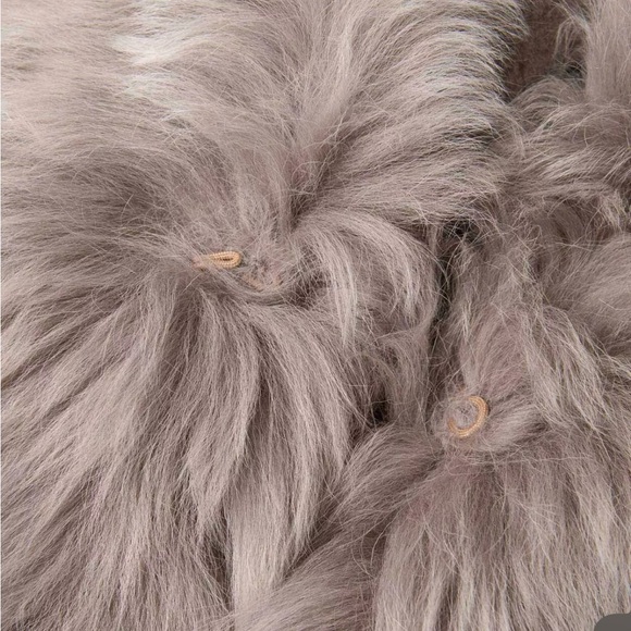 Dom goor shearling winter fur jacket beige us4 - Picture 3 of 9